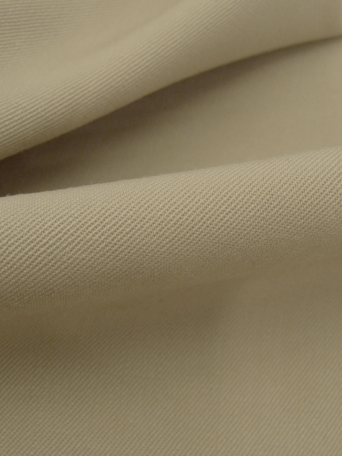 Beige Peul 100% Worsted Wool Gabardine Suiting 58W