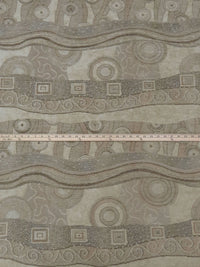 Khaki/Dark Vanilla/Chocolate/Multi 100% Polyester Abstract Design Chenille Tapestry Upholstery Fabric 56W