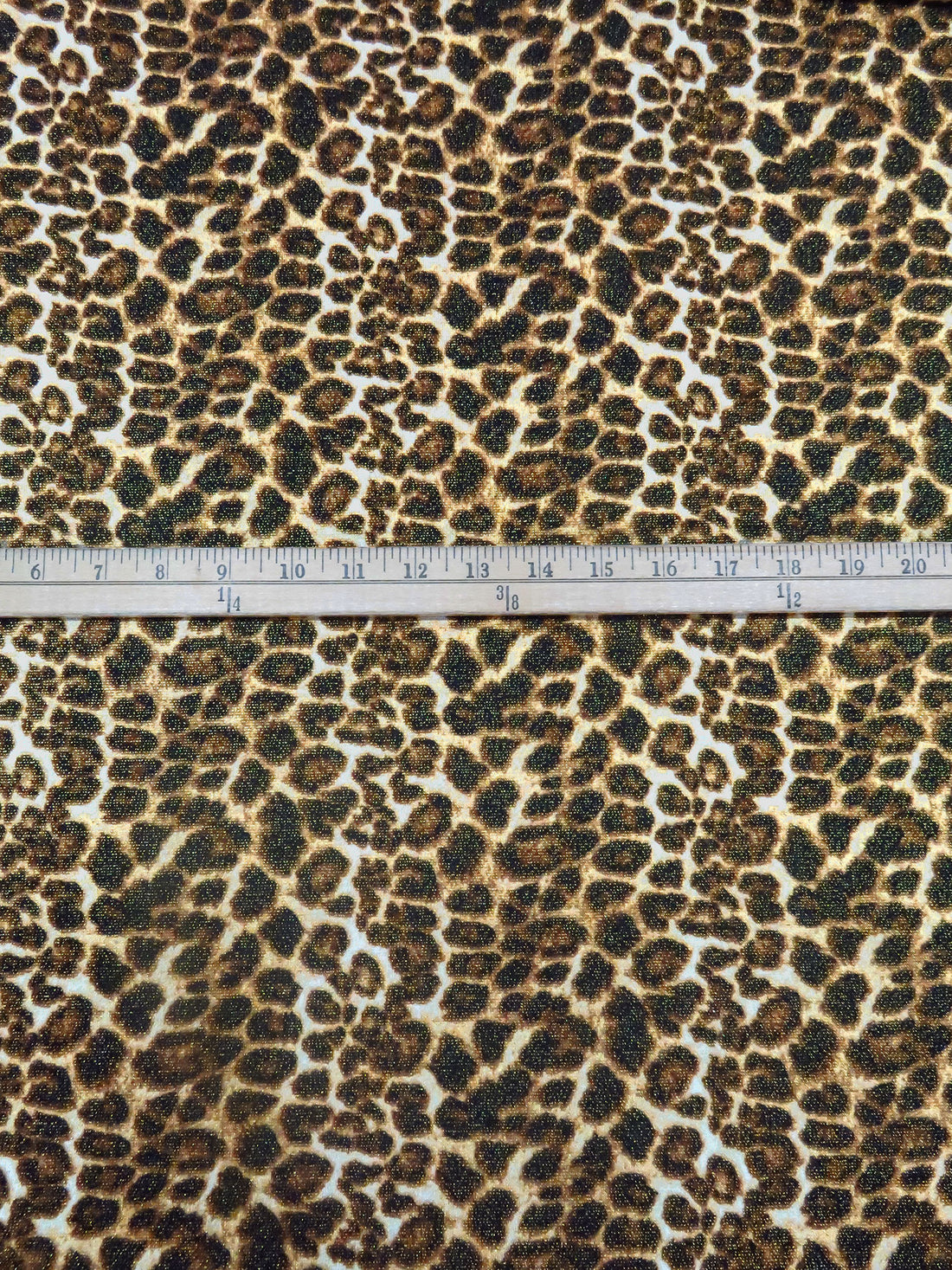 Black/Chocolate/Gold/Multi Polyester/Lycra/Metallic Animal Print Light-Weight Sweater Knit 61W