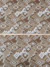 Biscuit Brown/White/Sandstone/Multi Polyester/Cotton Overlapping Southwest Design Tapestry Upholstery Fabric 57W