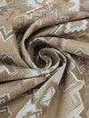 Biscuit Brown/White/Sandstone/Multi Polyester/Cotton Overlapping Southwest Design Tapestry Upholstery Fabric 57W