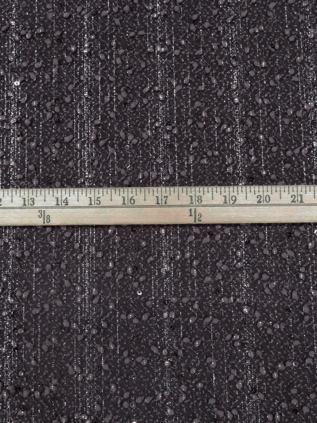 Dark Mauve Gray/Midnight Purplish-Gray Polyester/Cotton Textured Zig-Zag Weave With Sequins & Foil Boucle Sweater Knit 53W