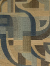 Independence Blue/Muted Tan/Coffee Brown 100% Polyester Abstract Design Chenille Tapestry Upholstery Fabric 56W