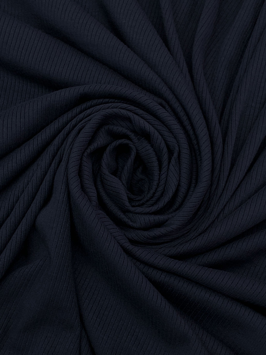 Navy Rayon/Lycra 3x1 Rib Knit - NY Designer - 56W