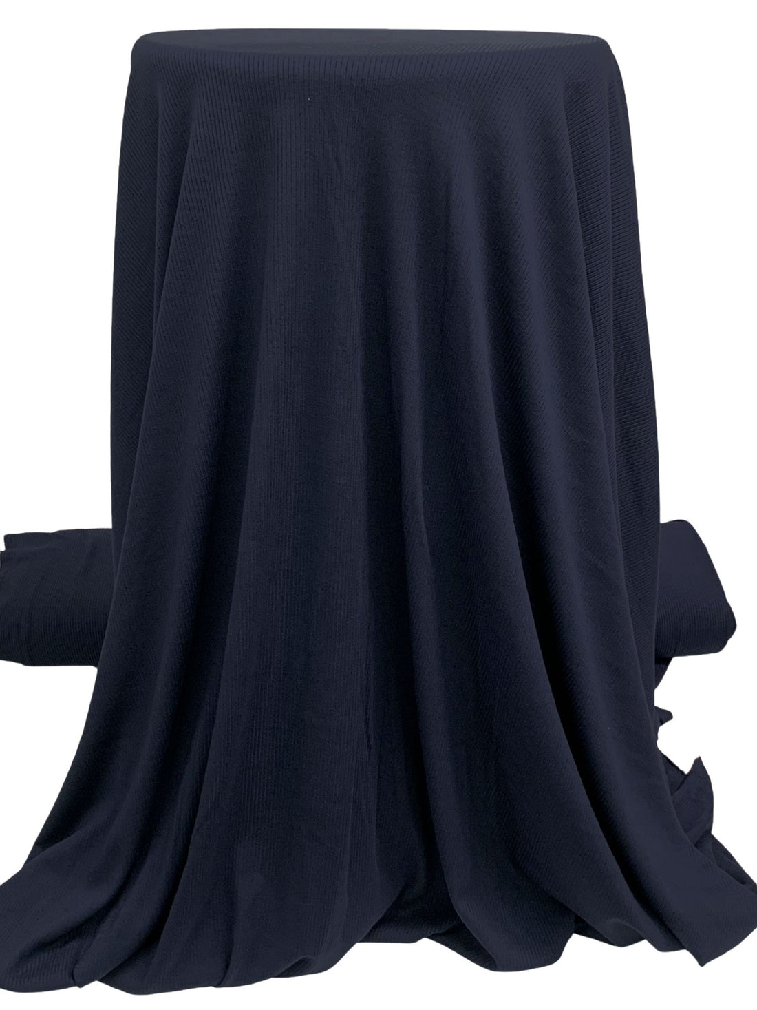 Navy Rayon/Lycra 3x1 Rib Knit - NY Designer - 56W