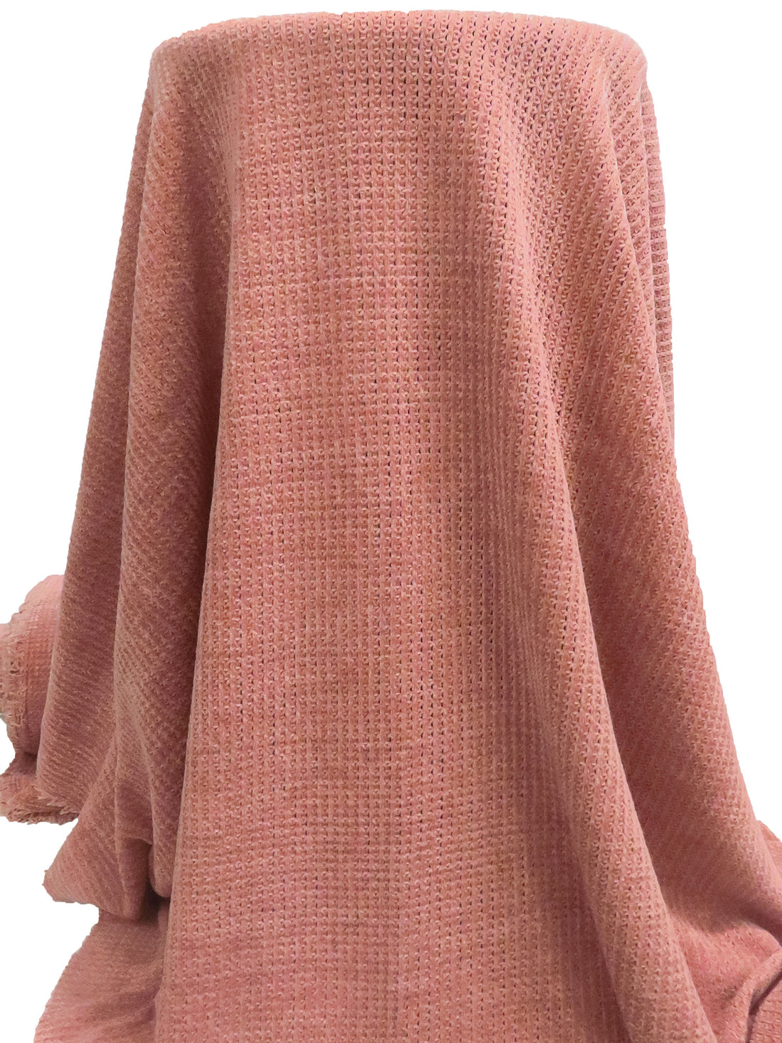 New York Pink Cotton/Acrylic Chenille Waffle Sweater Knit 59W