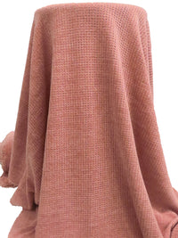 New York Pink Cotton/Acrylic Chenille Waffle Sweater Knit 59W
