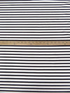 White/Black Polyester/Lycra Horizontal Stripe Weave 1x1 Rib Knit - NY Designer - 56W