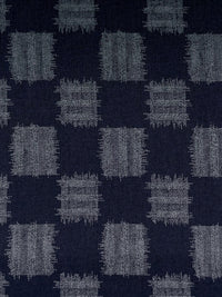 Navy/Gray 100% Cotton Rugged Checkerboard Print Quilt Weight Woven - Sevenberry By Robert Kaufman - 42W