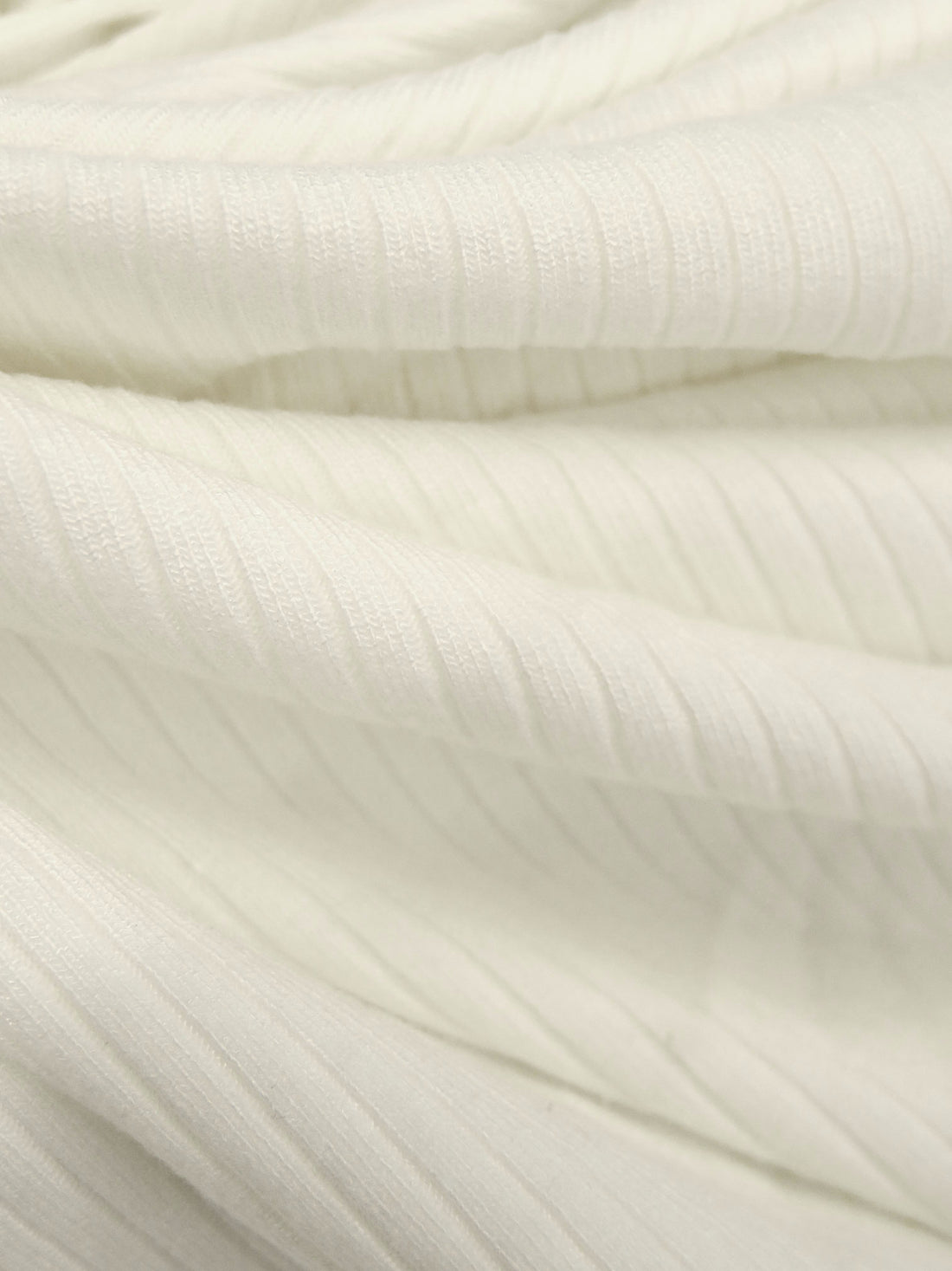 Off-White Rayon/Lycra 3x1 Rib Knit - NY Designer - 58W