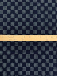 Navy/Gray 100% Cotton Rugged Checkerboard Print Quilt Weight Woven - Sevenberry By Robert Kaufman - 42W