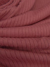 Dark Dusty Rose Polyester/Lycra 3x1 Rib Knit - NY Designer - 54W