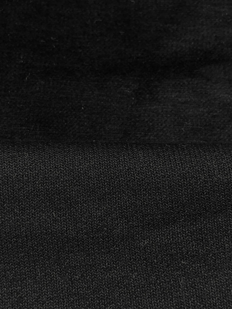 Black Cotton/Polyester/Lycra Stretch Velour Knit 66W