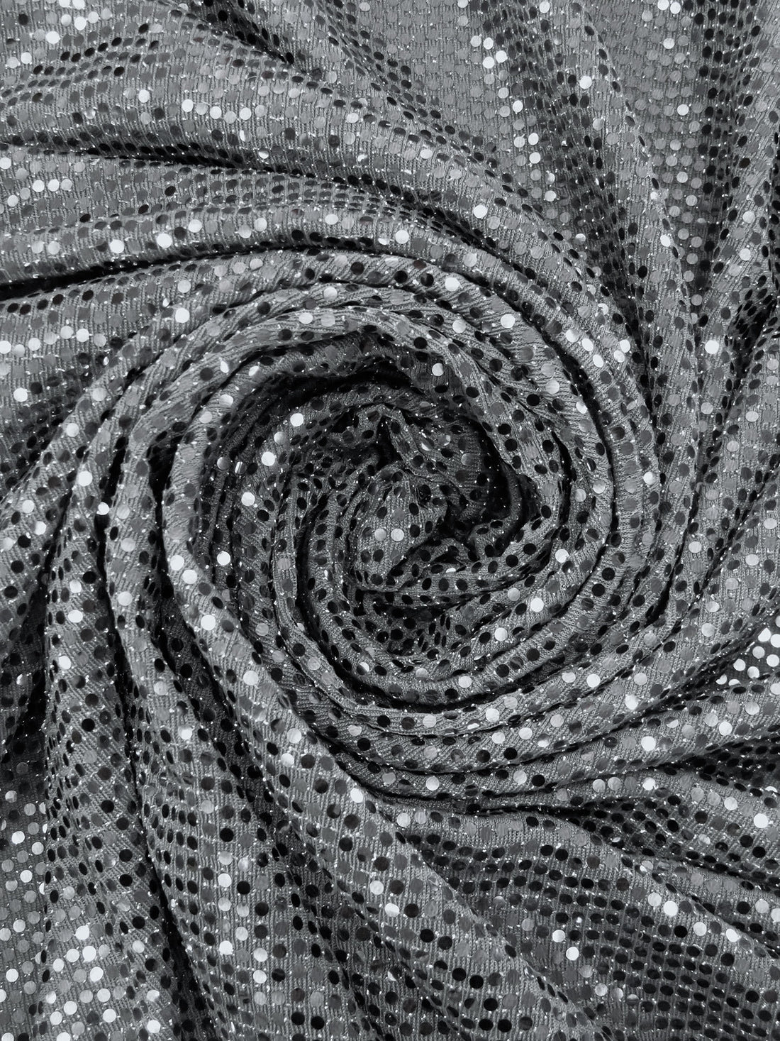 Trolley Gray Polyester/Lycra Disco Dot Slinky Knit - NY Designer - 54W