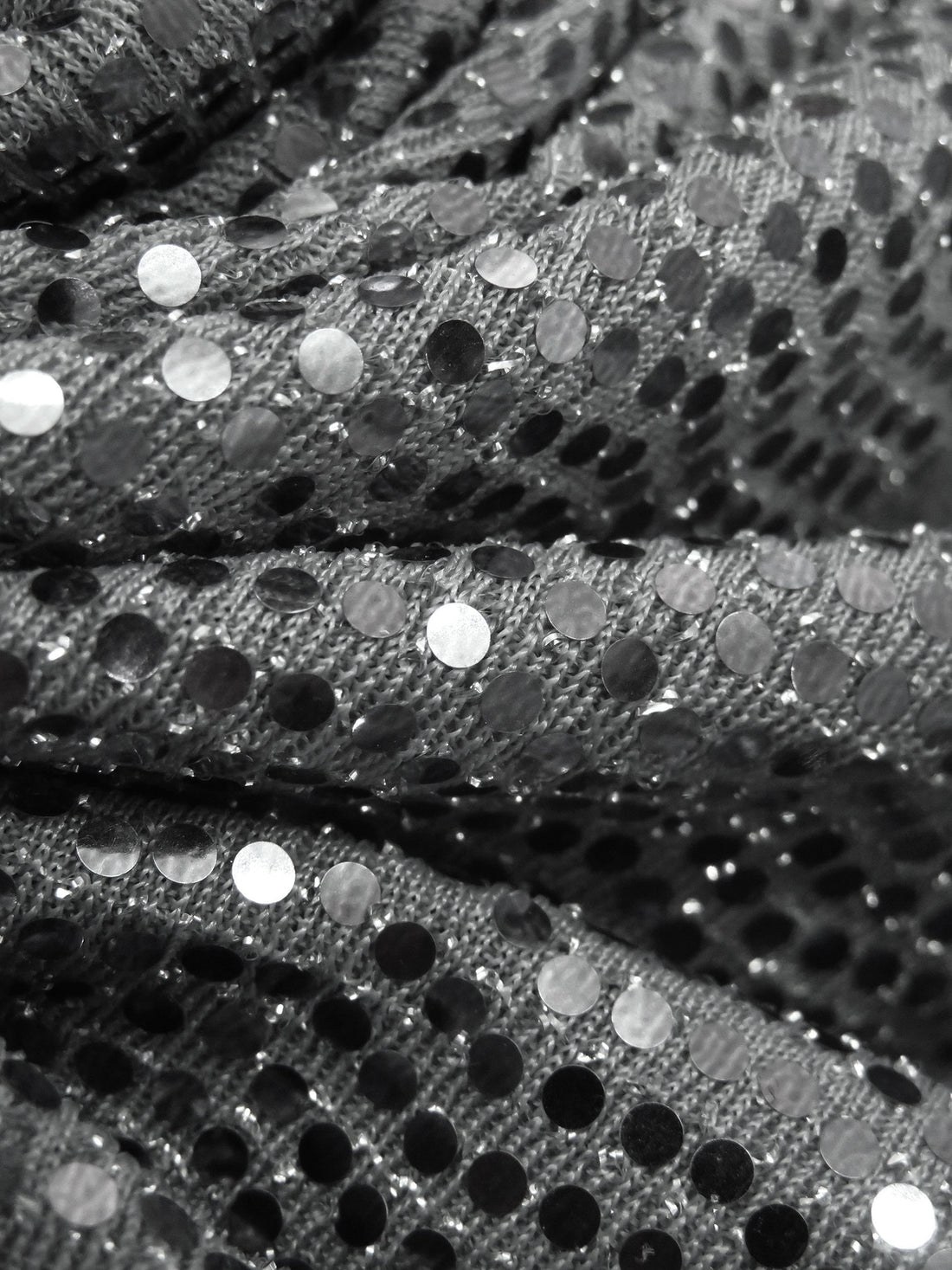 Trolley Gray Polyester/Lycra Disco Dot Slinky Knit - NY Designer - 54W