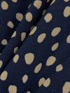 Navy/Tan Polyester/Lycra Scattered Dots Print ITY Knit 56W