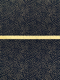 Navy/Tan Polyester/Lycra Scattered Dots Print ITY Knit 56W