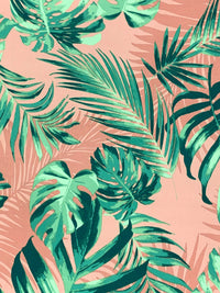 Dusty Pink/Jungle Green/Multi Polyester/Lycra Floral Print Double Brushed Knit 58W
