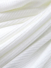 White Modal/Lycra Rib Knit 31W