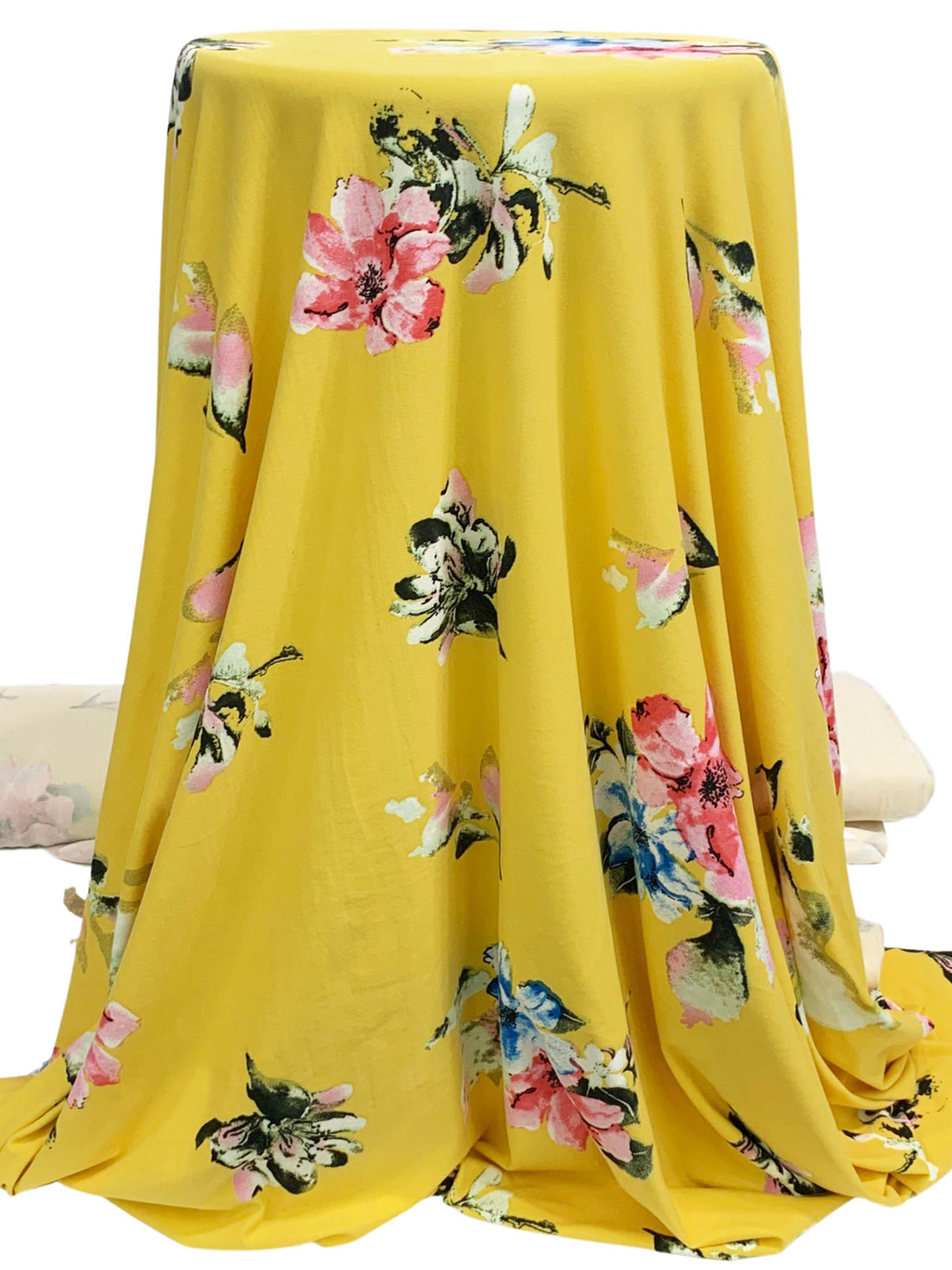 Dandelion/Sapphire/Congo Pink/Multi Polyester/Lycra Floral Print Double Brushed Knit 60W