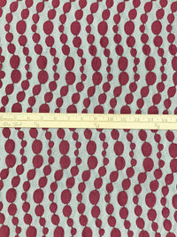 Cranberry Rose/Black Nylon/Polyester/Lycra Embroidered Wavy Dot Weave Netting 50W