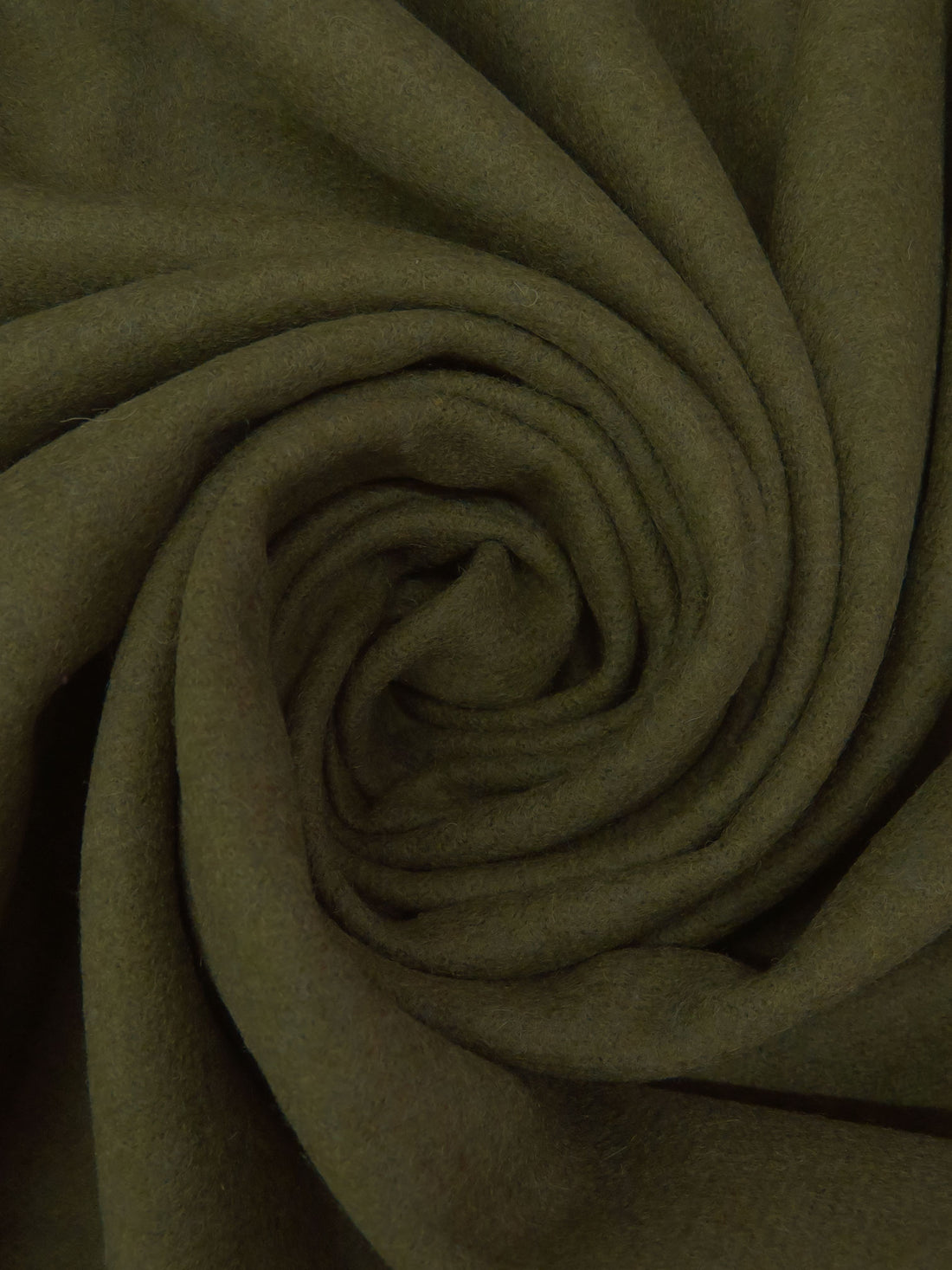 Dark Army Green 100% Wool Melton Coating - NY Designer - 56W