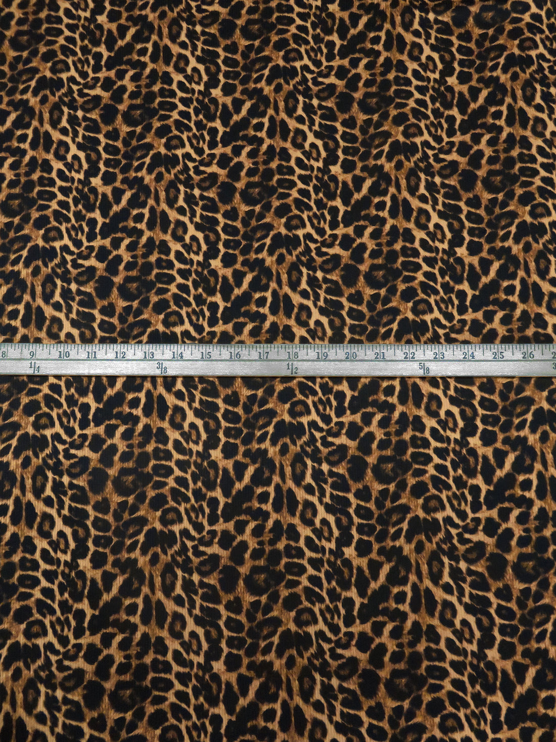 Black/Coyote Brown/Light Oak Brown Polyester/Cotton/Lycra Animal Print Brushed Rib Knit 58W
