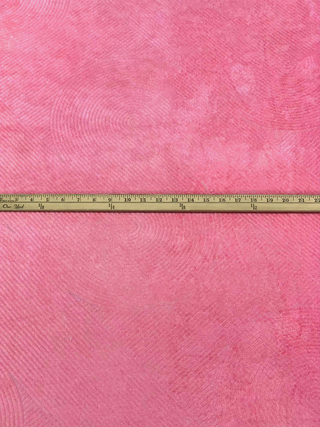 Warm Flamingo Pink Cotton/Polyester/Lycra Abstract Weave Terry Knit 62W