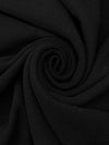 Raven Black Wool/Polyester Plush Coating - NY Designer - 60W