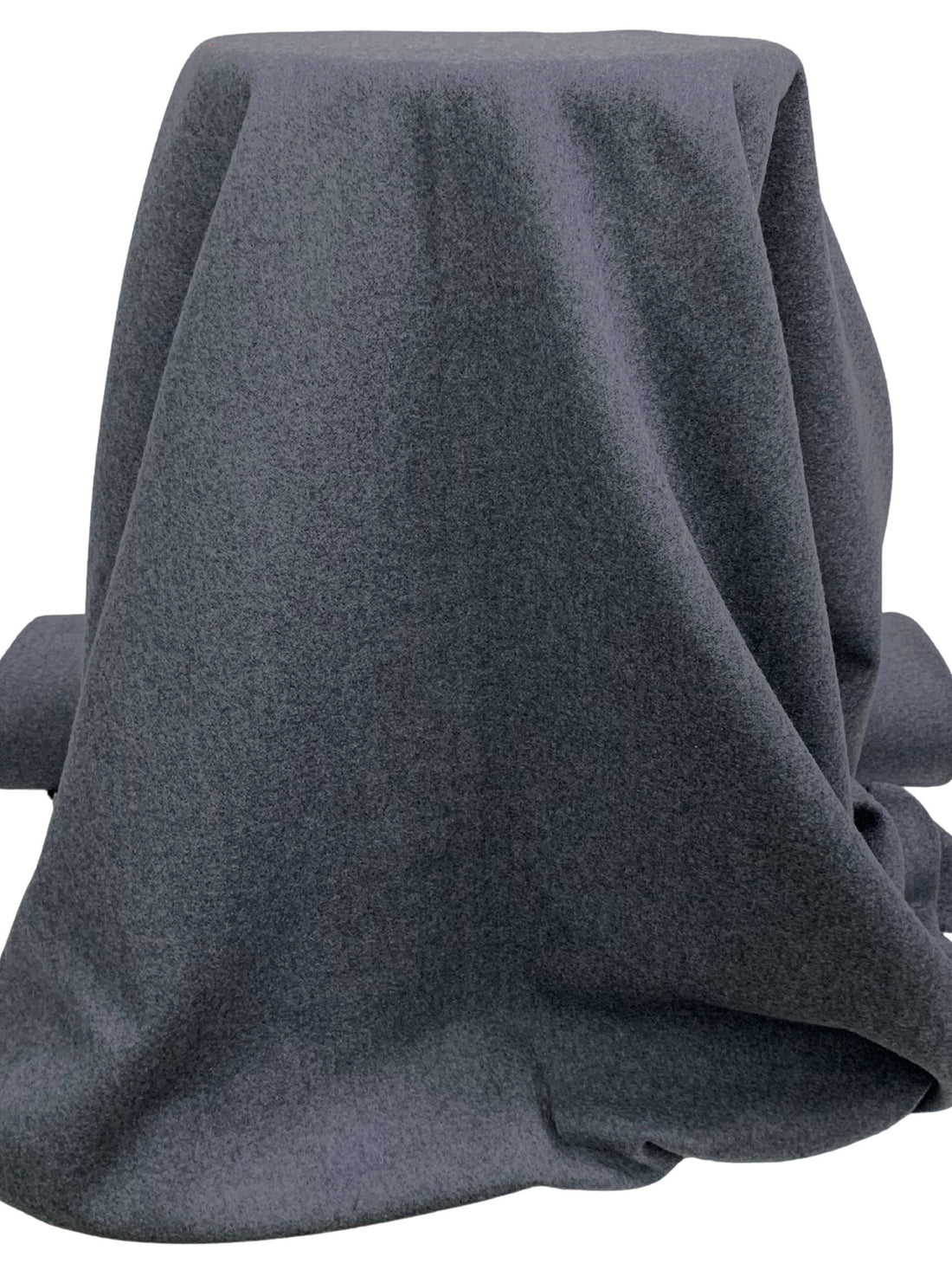 Independence Blue 100% Wool Heathered Flannel Coating - NY Designer - 60W