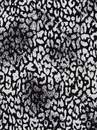 Black/White Polyester/Lycra Animal Jacquard Double Knit - Famous Dress Designer - 54W