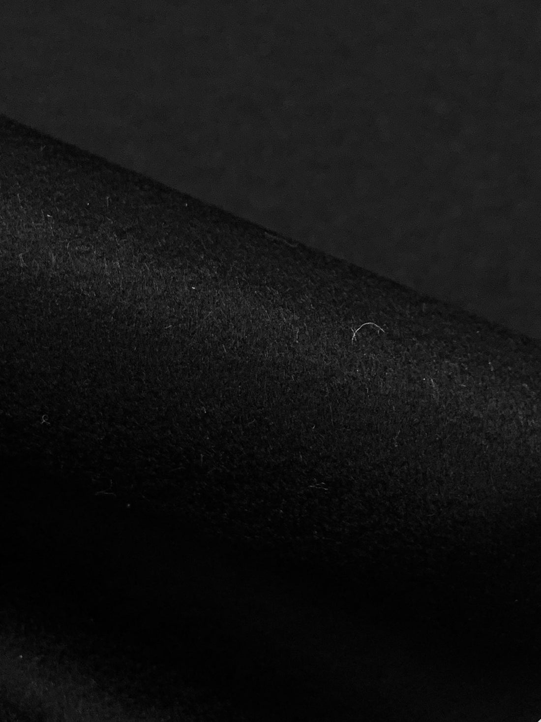 Pitch Black 100% Wool Soft Coating - NY Designer - 56W