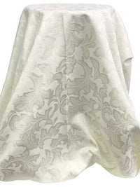 Alabaster Polyester/Cotton Floral Weave Brocade 58W