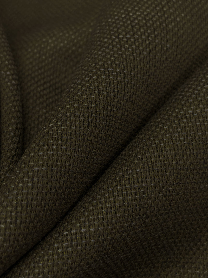 Shadow Brown/Espresso 100% Worsted Wool Basketweave Suiting 60W