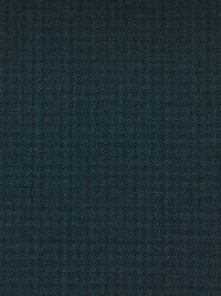 Dark Dusty Blue 100% Worsted Wool Shadow Check Suiting 58W