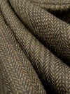 Charbon Brown/Stone Terrace/Red/Multi 100% Worsted Wool Herringbone Vertical Stripe Weave Suiting 62W