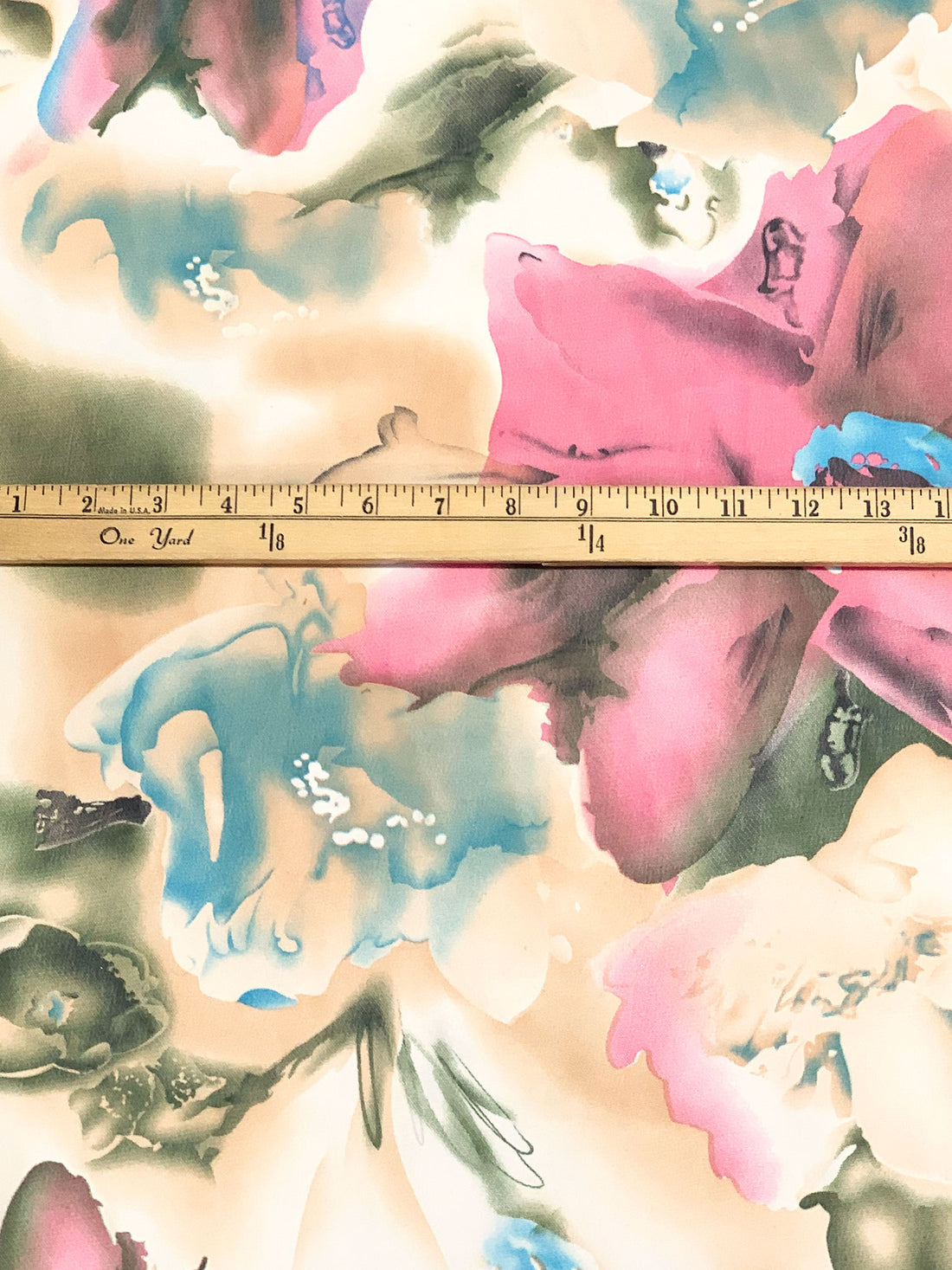 Ruddy Pink/Tan/Multi 100% Polyester Floral Print Chiffon 56W