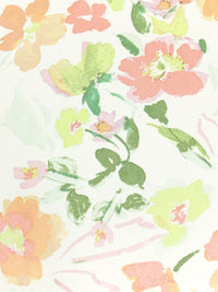 White/Limp Pulp/Apricot/Multi Polyester/Lycra Floral Print Mesh Knit 52W