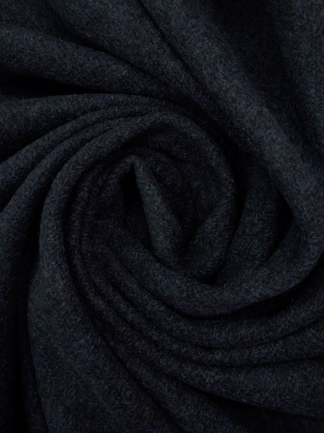 Dark Navy/Black 100% Wool Heathered Coating - NY Designer - 62W
