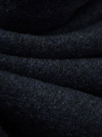 Dark Navy/Black 100% Wool Heathered Coating - NY Designer - 62W