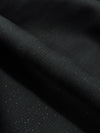 Black/Silver Wool/Metallic Vertical Novelty Stripe Shimmer Suiting 62W