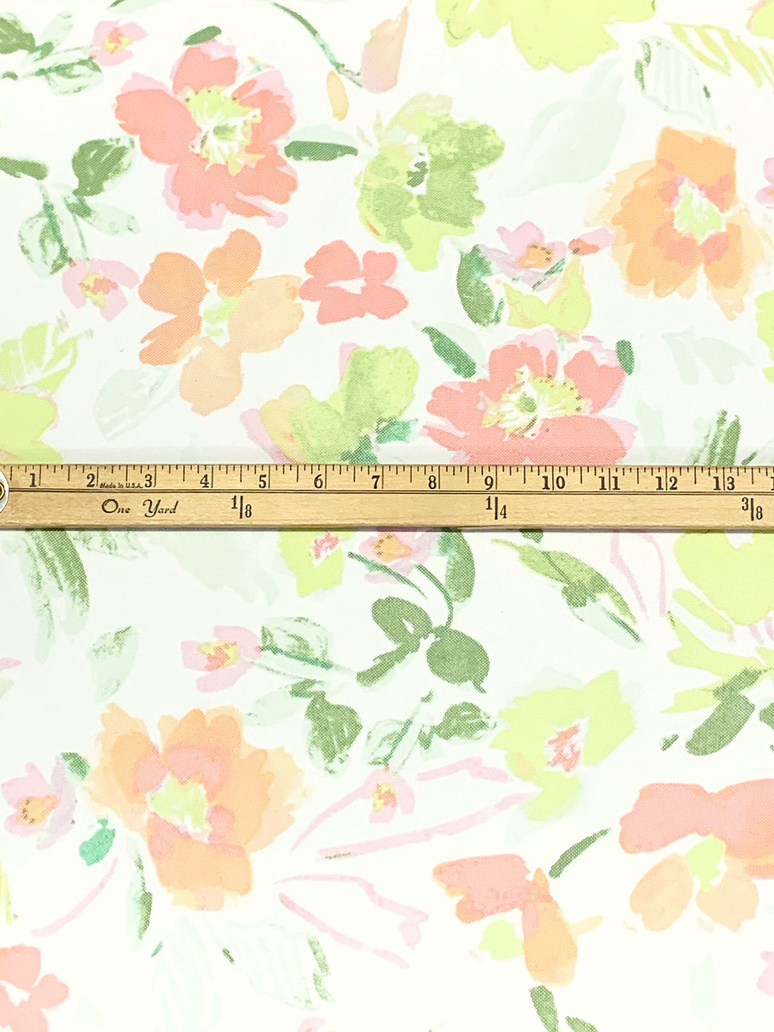 White/Limp Pulp/Apricot/Multi Polyester/Lycra Floral Print Mesh Knit 52W