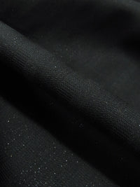 Black/Silver Wool/Metallic Vertical Novelty Stripe Shimmer Suiting 62W