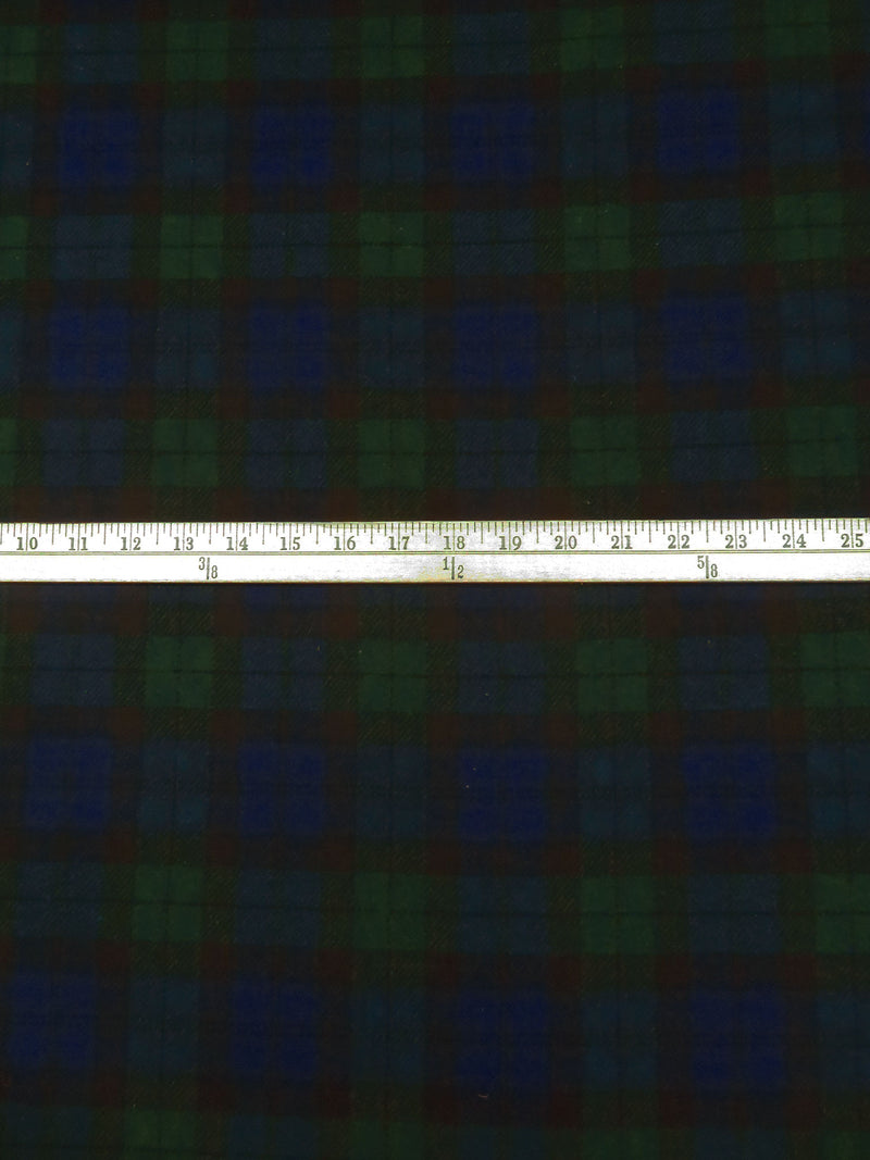 Dark Blue/Phthalo/Black Wool/Polyester Plaid Weave Suiting - NY Designer - 58W