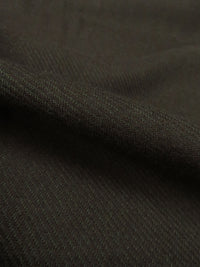 Dark Willow Brown/Olive Green 100% Worsted Wool Two-Tone Twill Suiting 60W