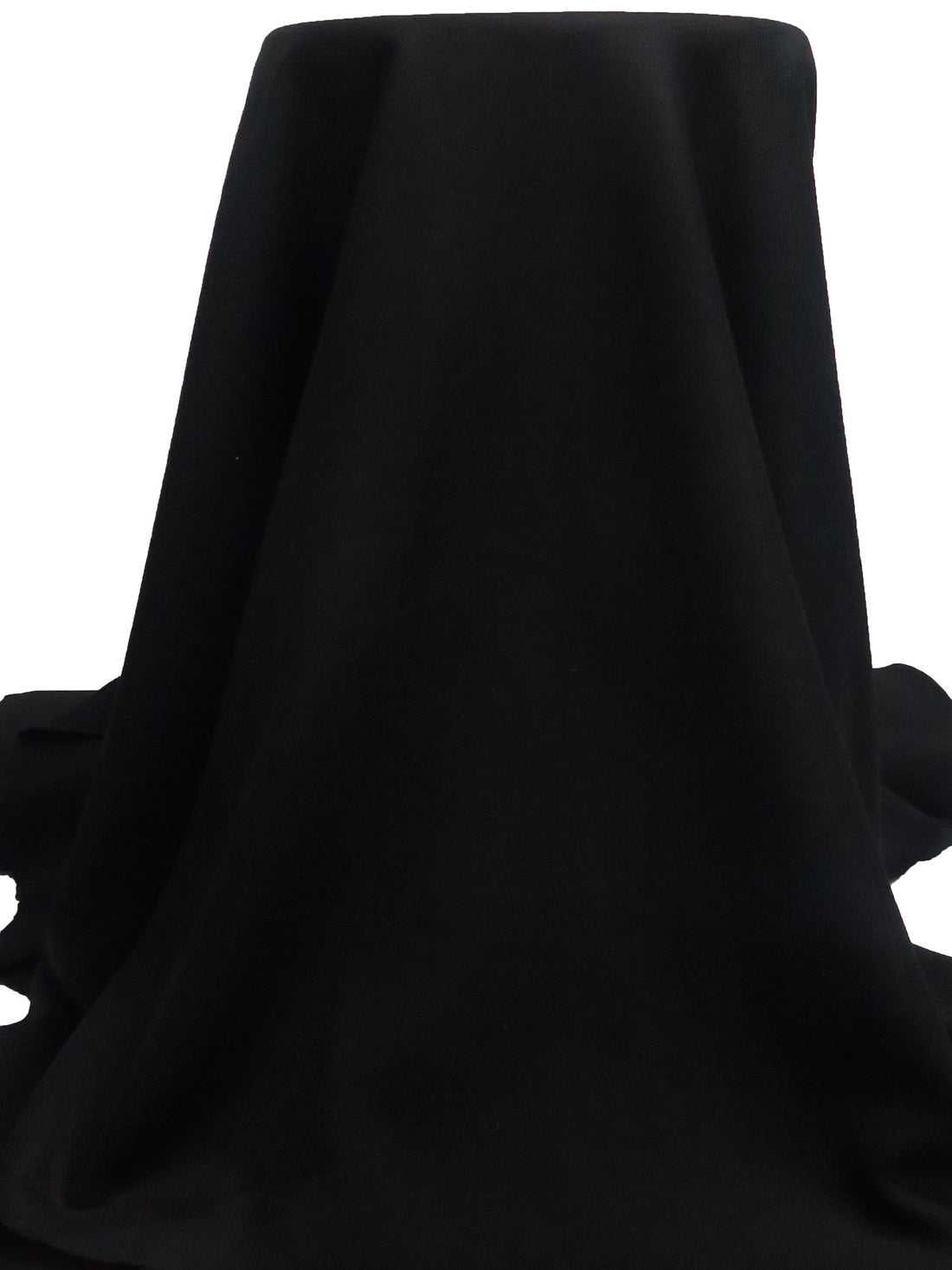 Crow Black 100% Wool Raised Twill Suiting - NY Designer - 60W