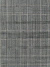 SOLD AS IS ONLY - Nickel Gray/Black/Copper Worsted Wool/Lycra Glen Plaid Stretch Suiting 62W