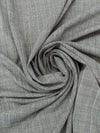 SOLD AS IS ONLY - Nickel Gray/Black/Copper Worsted Wool/Lycra Glen Plaid Stretch Suiting 62W