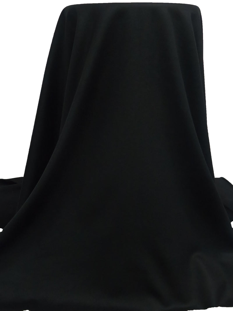 Black Cashmere/Dacron Flannel Suiting - NY Designer - 58W
