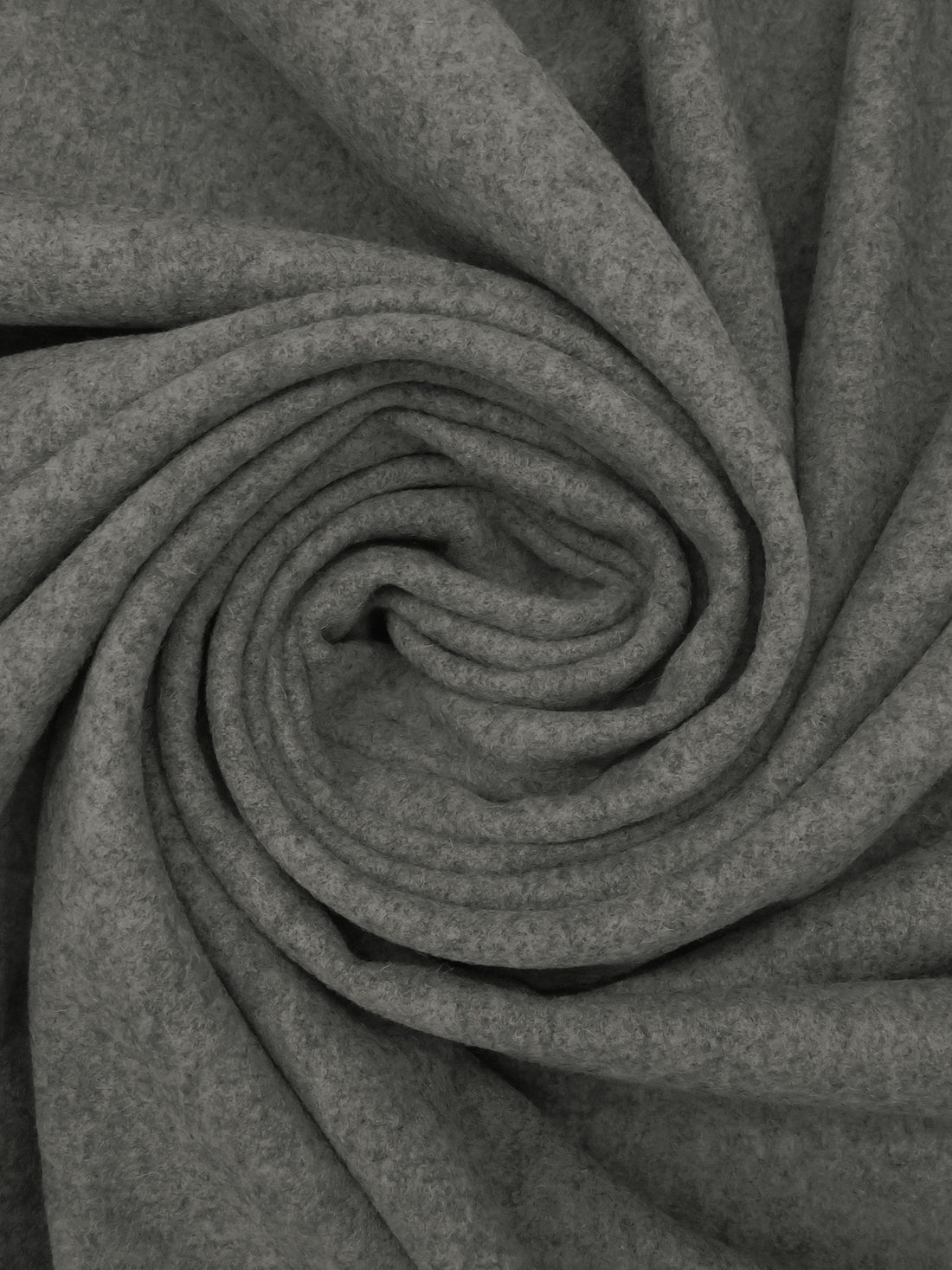 Dim Gray 100% Wool Plush Flannel Suiting - NY Designer - 59W